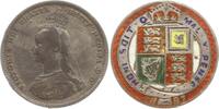 Großbritannien Shilling Victoria, 1837 - 1901, Enamelled, zeitgenössische Juwelierarbeit -