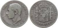 Spanien, Königreich 2 Pesetas Alfonso XII., 1874 - 1885, Madrid -
