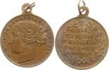Frankreich, Kaiserreich Tragbare Bronzemedaille Napoleon III., 1852 - 1870, v. Vieuxmaire, auf Kaiserin Eugénie -