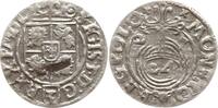 Polen, Königreich 1/24 Taler (Dreipölker) Sigismund III., 1587 - 1632, Jahreszahl 2 7 und Wert 2 4 -