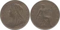 Großbritannien 1 Penny Victoria, 1837 - 1901 -