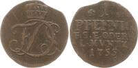 Sachsen-Weimar-Eisenach, Herzogtum Pfennig Ernst August Constantin unter Vormundschaft von Friedrich III., 1749 - 1755 -