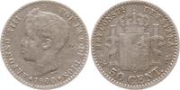 Spanien, Königreich 50 Centimos Alfonso XIII., 1886 - 1941 -