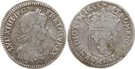 Frankreich, Königreich 1/12 Ecu a la mèche longue Ludwig XIV., 1643 - 1715, Aix -