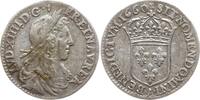 Frankreich, Königreich 1/12 Ecu au buste juvénile Ludwig XIV., 1643 - 1715, Paris -