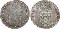 Frankreich, Königreich 1/12 Ecu au buste juvénile Ludwig XIV., 1643 - 1715, Lyon -