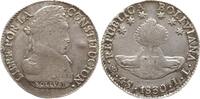 Bolivien 4 Soles Potosi, Riffelrand, leichte Fassungsspuren u. teilweise Randschrift (Zahl 824) -