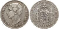 Spanien, Königreich 5 Pesetas Alfonso XII., 1874 - 1885 -
