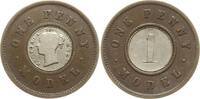 Großbritannien Token - Penny Model Victoria, 1837 - 1901, Bimetall -