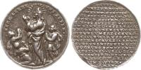 Deutschland Miniatur - Silbermedaille Christus mit 3 betenden Menschen HERR LEHRE VNS BEDEN, Vaterunser in 18 Zeilen -