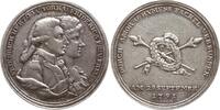 Brandenburg-Preußen Silbermedaille Friedrich Wilhelm II., Vermählung s. Schwester Friederike mit Friedrich v. York -