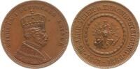 Deutschland, Kaiserreich, Preußen, Königreich Bronzemedaille Wilhelm I., 1861-1888, auf die 25-Jahrfeier der Thronbesteigung -