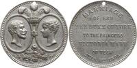 Großbritannien, Königreich Zinnmedaille Victoria, 1837-1901, Hochzeit Mary Victoria v. Teck mit Herzog George v. York -