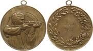 Ungarn Tragbare Bronzemedaille 1937 (Gravur) Schützenmedaille, von Arkanzas, Gravur: I. CZAPAT 1937 Besser als sehr schön, kl. RF, Originalöse