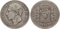Spanien, Königreich 2 Pesetas Alfonso XII., 1874 - 1885 -