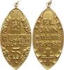 Köln, Stadt Vergoldeter Bronzeanhänger auf das 14. Deutsche Turnfest, Friedrich Ludwig Jahn, 1778 - 1852 -