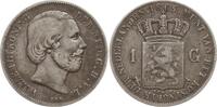 Niederlande, Königreich 1 Gulden Wilhelm III., 1849 - 1890 -
