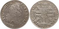 Frankreich, Königreich 1/4 Ecu aux 8 L Ludwig XIV., 1643 - 1715, Paris -