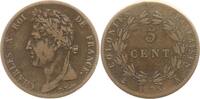 Französische Kolonien 5 Centimes Charles X., 1824 - 1830, für Guayana und Senegal -