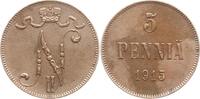 Finnland 5 Penniä Nikolaus II. von Russland, 1894 - 1917 -