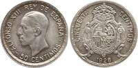 Spanien, Königreich 50 Centimos Alfonso XIII., 1886 - 1941 -