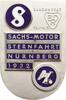 Nürnberg, Stadt Einseitige versilberte und emaillierte Plakette v. Poellath, Schrobenhausen, BDR Bundesfest, Sachs-Motor Sternfahrt -