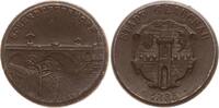 Sachsen, Stadt Glauchau Porzellanmedaille Scherbergbrücke / Stadtwappen -