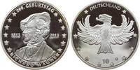Berühmte Personen - Musiker und Komponisten Versilberte Bronzemedaille auf den 200. Geburtstag von Richard Wagner, 1813 - 1883 -