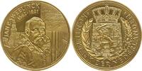 Berühmte Personen - Musiker und Komponisten Vergoldete Bronzemedaille auf den niederländischen Komponisten Jan Pieterzoon Sweelinck, 1561 - 1621 -