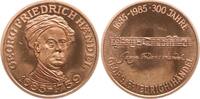 Berühmte Personen - Musiker und Komponisten Miniatur - Bronzemedaille auf den 300. Geburtstag von Georg Friedrich Händel, 1685 - 1759 -