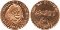 Berühmte Personen - Musiker und Komponisten Miniatur - Bronzemedaille auf den 100. Todestag von Franz Liszt, 1811 - 1886 -