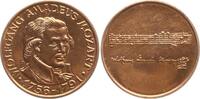 Berühmte Personen - Musiker und Komponisten Miniatur - Bronzemedaille auf den Komponisten Wolfgang Amadeus Mozart, 1756 - 1791 -