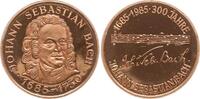 Berühmte Personen - Musiker und Komponisten Miniatur - Bronzemedaille auf den 300. Geburtstag von Johann Sebastian Bach, 1685 - 1750 -