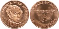 Berühmte Personen - Musiker und Komponisten Miniatur - Bronzemedaille auf den 200. Todestag des Komponisten Carl Maria von Weber, 1786 - 1844 -