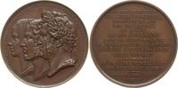 Frankreich, Königreich Bronzemedaille v. Barré, Hochzeit Helene zu Mecklenburg-Schwerin mit Ferd. Philippe d'Orléans -