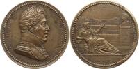 Frankreich, Königreich, Paris, Stadt Bronzemedaille Karl X., 1824-1830, von Michaut, auf seinen Besuch in Versailles -