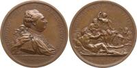 Frankreich, Königreich Bronzemedaille Ludwig XVI., von Duvivier, Erbauung des Canal du Centre, Loire, Seine, Rhein -