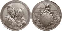 Deutschland, Kaiserreich Satrirische AE-Medaille, versilbert von Mayer & Wilhelm, Stuttgart auf das Bündnis zwischen Rußland und Frankreich -