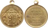 Schweiz - Genf Kleine tragbare Messingmedaille a.d. Musikfest, Souvenir du Grand Concours Musical de Genève 10000 Exécutants -