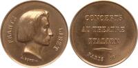 Berühmte Personen - Musiker und Komponisten Bronzemedaille von Bovy, Paris, Franz Liszt, 1811 - 1886, auf seine Konzerte in Paris -