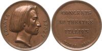 Berühmte Personen - Musiker und Komponisten Bronzemedaille von Bovy, Paris, Franz Liszt, 1811 - 1886, auf seine Konzerte in Paris -