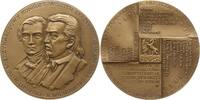 Berühmte Personen - Musiker und Komponisten Große Bronzemedaille 100 Jahre internationaler Geigerwettkampf, K. Lipinski und H. Wieniawski -