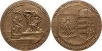 Polen - Warschau Große Bronzemedaille auf Chopin und Liszt, Wappen Polen und Ungarn, Polnischer Philatelistenverband -