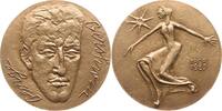 Frankreich, 5. Republik Große Bronzegussmedaille v. Madeleine-Pierre Quérolle, auf den Komponisten George Gershwin, 1898 - 1937 -