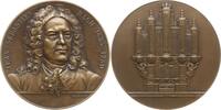 Frankreich, 3. Republik Bronzemedaille v. Coudray und Lindauer, auf Johann Sebastian Bach, Büste / Orgel -
