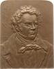 Österreich, Stadt Wien Einseitige Bronzeplakette von R. Neuberger, auf den Komponisten Franz Schubert, 1797 - 1928 -