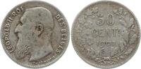 Belgien, Königreich 50 Centimes Leopold II., 1865 - 1909, Roi des Belges -