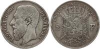 Belgien, Königreich 2 Francs Leopold II., 1865 - 1909 -