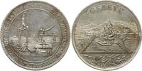 Schweiz - Genf Versilberte Bronzemedaille v. Defaili, auf das Nationale Turnfest, Stadtansicht mit Promenade am Genfer See -
