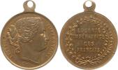 Frankreich, Kaiserreich, Stadt Paris Tragbare Bronzemedaille Napoleon III., 1852 - 1870, Eugenie Impératrice des Francais -
